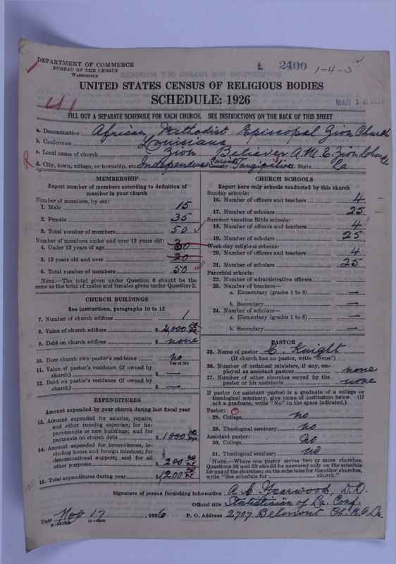 Scan of African Methodist Episcopal Zion Church: 2400