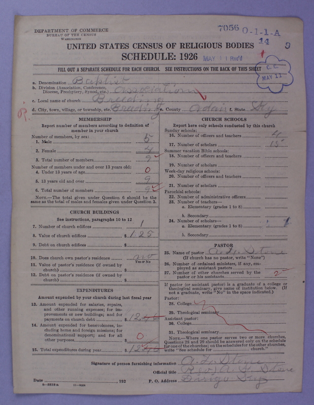 Scan of Negro Baptists: 7056