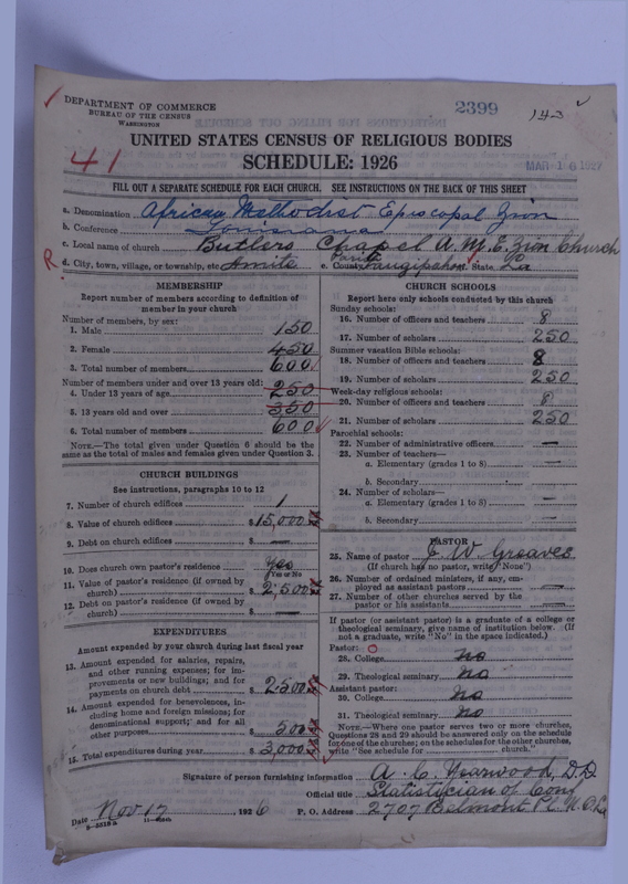 Scan of African Methodist Episcopal Zion Church: 2399