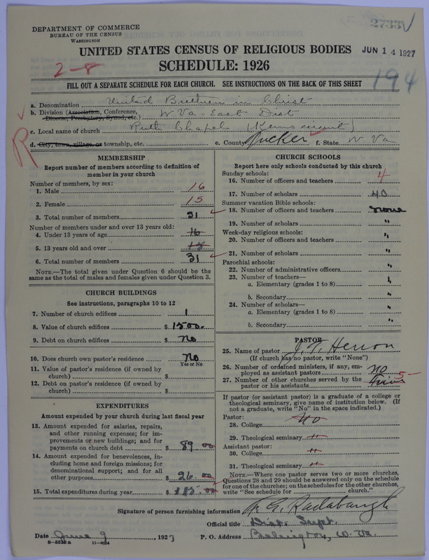 Scan of Church of the United Brethren in Christ: 2733