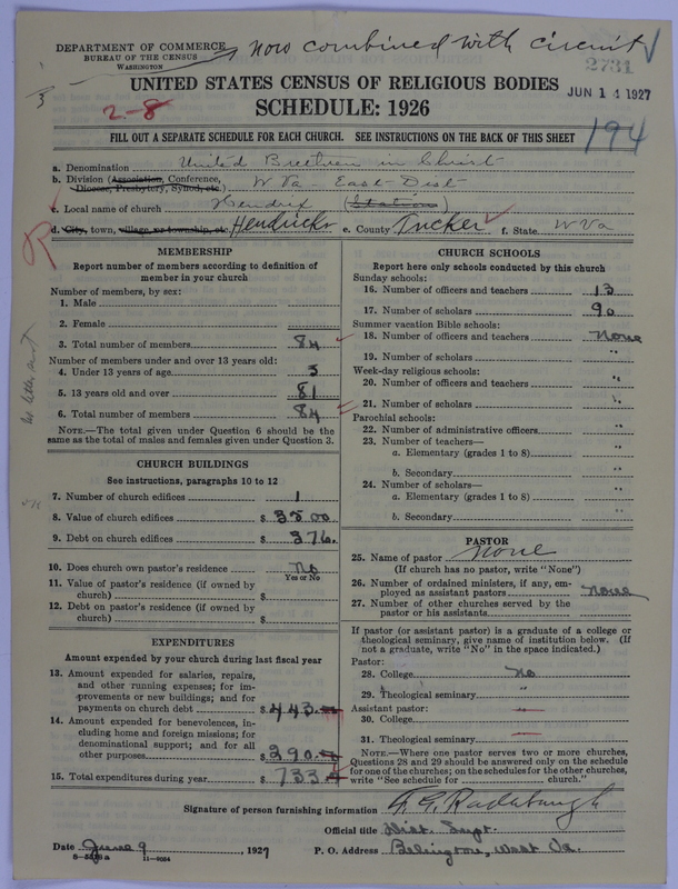 Scan of Church of the United Brethren in Christ: 2731