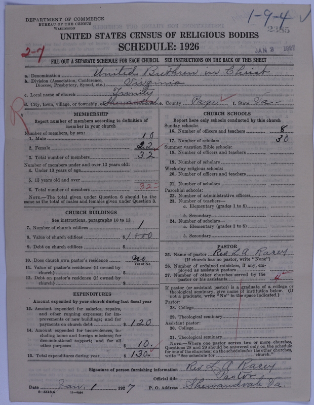 Scan of Church of the United Brethren in Christ: 2385
