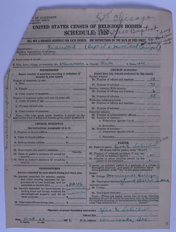 Scan of Federated Churches: