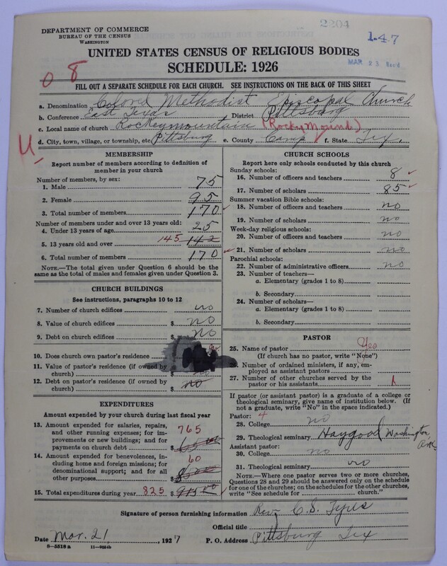 Scan of Colored Methodist Episcopal Church: 2204