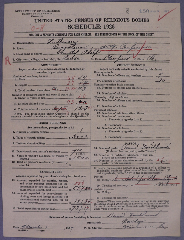 Scan of Evangelical Lutheran Augustana Synod of North America: 150