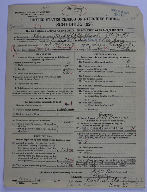 Scan of African Methodist Episcopal Church: 3878