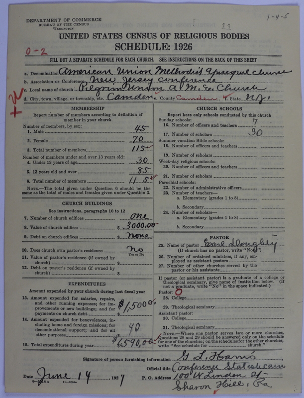Scan of Union American Methodist Episcopal Church: 11