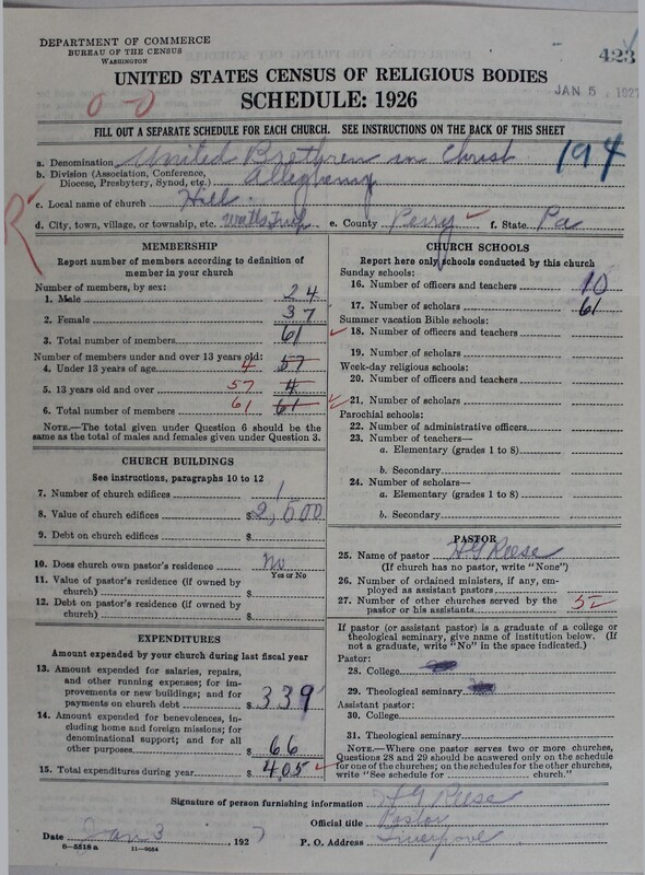 Scan of Church of the United Brethren in Christ: 423
