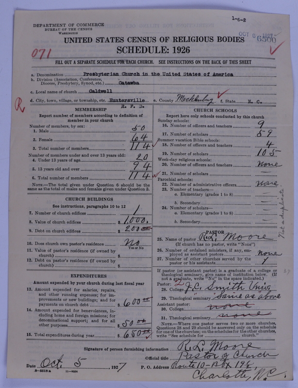 Scan of Presbyterian Church in the United States of America: 6500