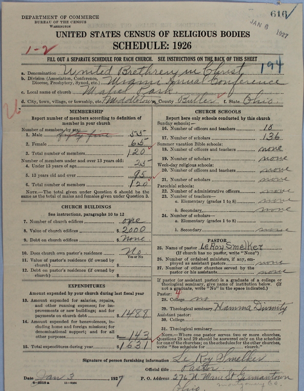 Scan of Church of the United Brethren in Christ: 616
