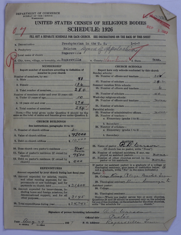 Scan of Presbyterian Church in the United States: 2203