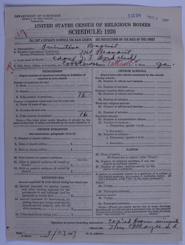 Scan of Primitive Baptists: 1238