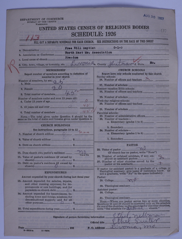 Scan of Free Will Baptists: 97