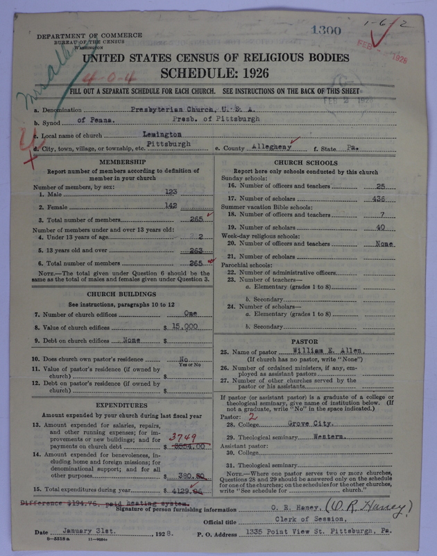 Scan of Presbyterian Church in the United States of America: 1300
