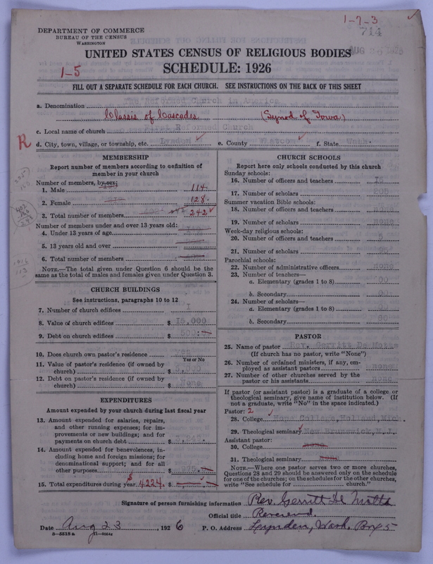 Scan of Reformed Church in America: 714