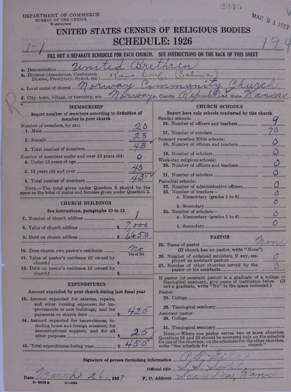 Scan of Church of the United Brethren in Christ: 2245