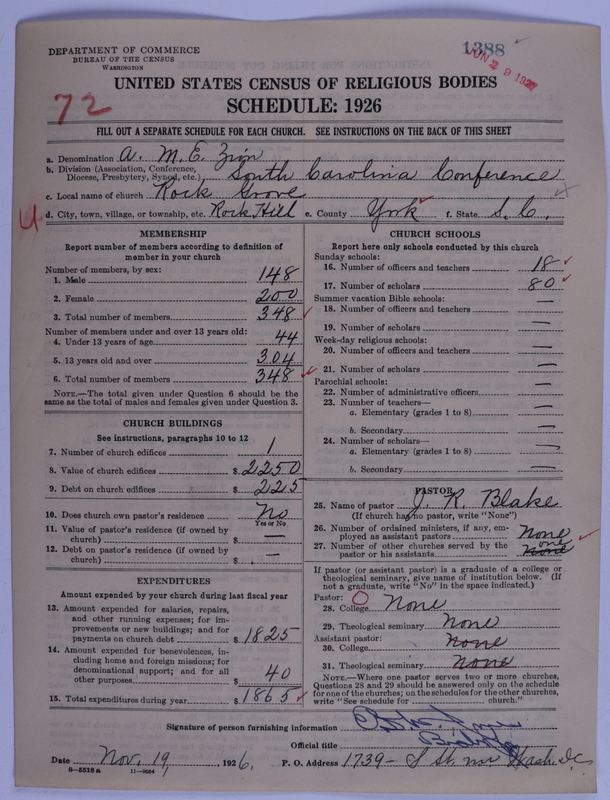 Scan of African Methodist Episcopal Zion Church: 1388