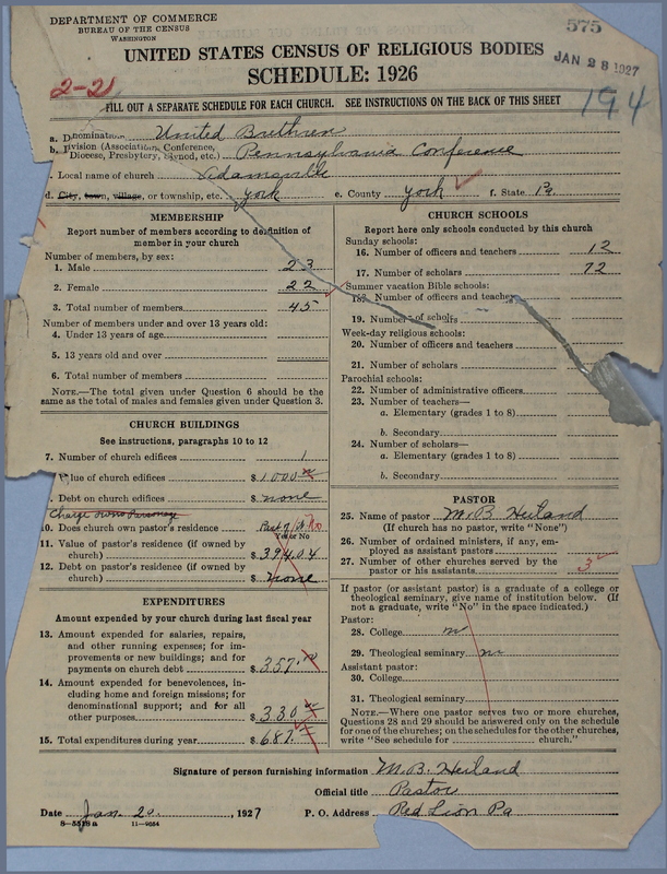 Scan of Church of the United Brethren in Christ: 575