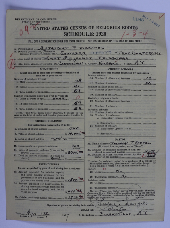 Scan of Methodist Episcopal Church: 1185