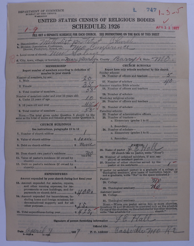 Scan of Methodist Protestant Church: 747