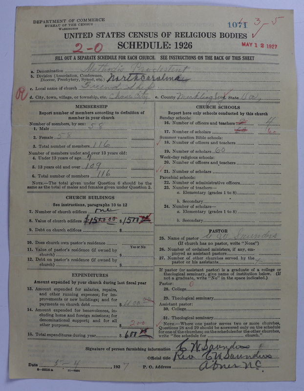 Scan of Methodist Protestant Church: 1071