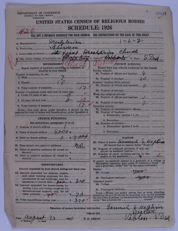 Scan of Presbyterian Church in the United States of America: 5651