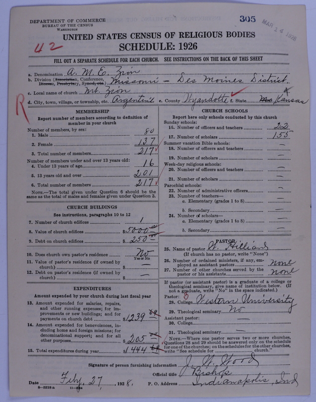 Scan of African Methodist Episcopal Zion Church: 305