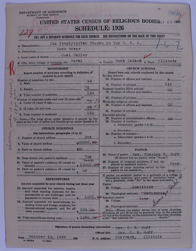 Scan of Presbyterian Church in the United States of America: 3826
