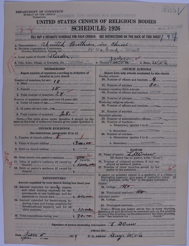 Scan of Church of the United Brethren in Christ: 2575
