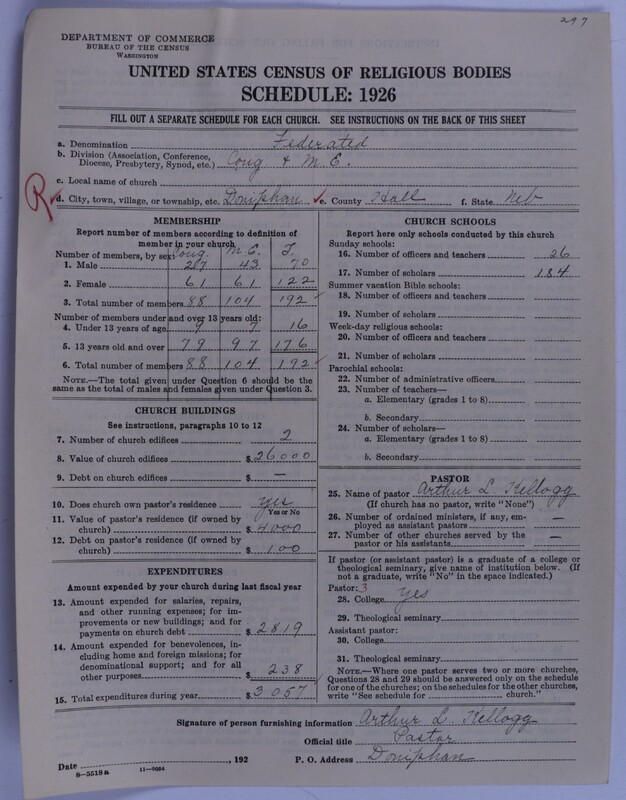 Scan of Federated Churches: 297