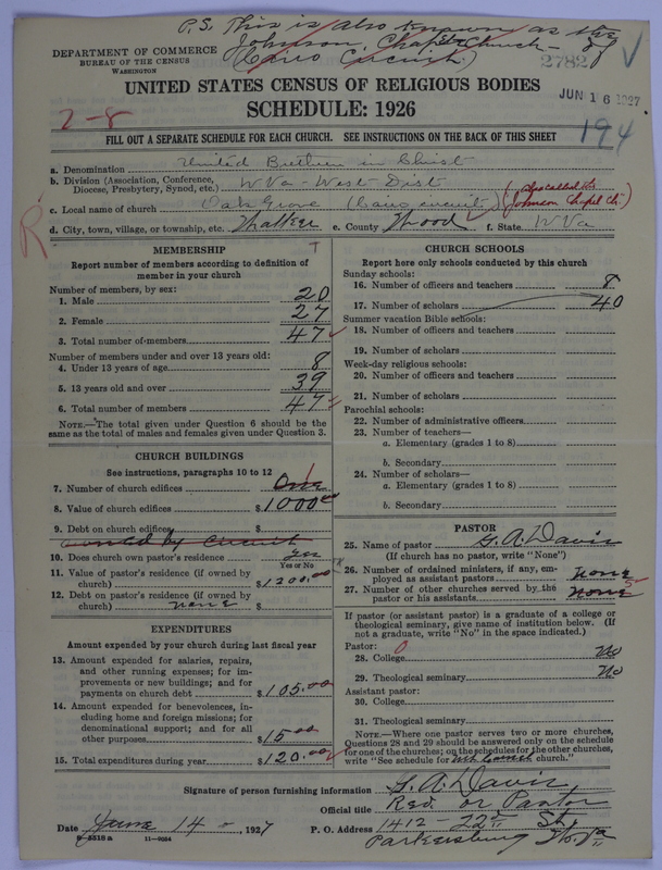 Scan of Church of the United Brethren in Christ: 2782