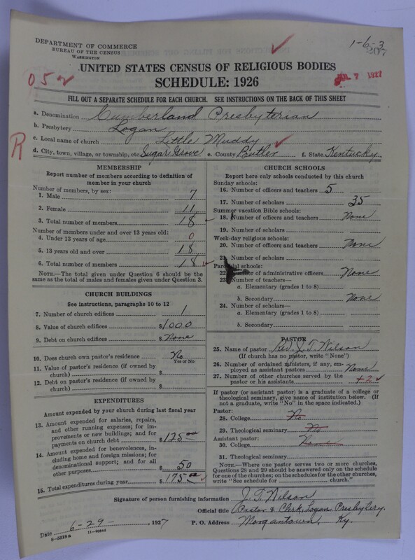 Scan of Cumberland Presbyterian Church: 207