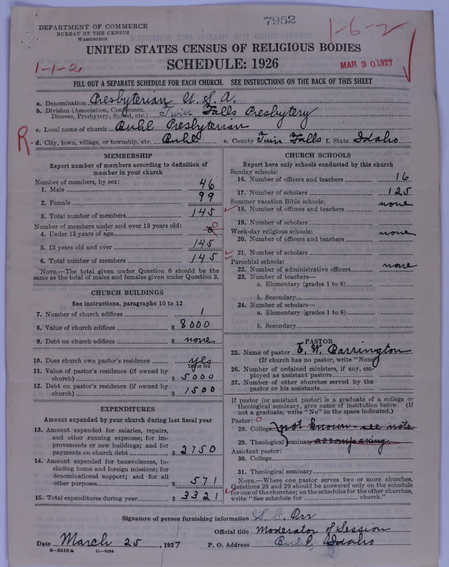 Scan of Presbyterian Church in the United States of America: 7952