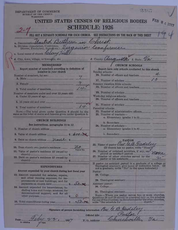 Scan of Church of the United Brethren in Christ: 2367