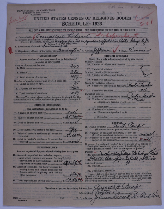 Scan of Independent Lutheran Congregations: 33