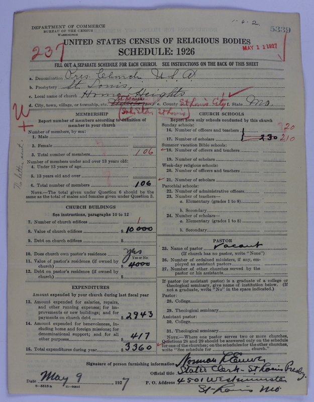 Scan of Presbyterian Church in the United States of America: 5339