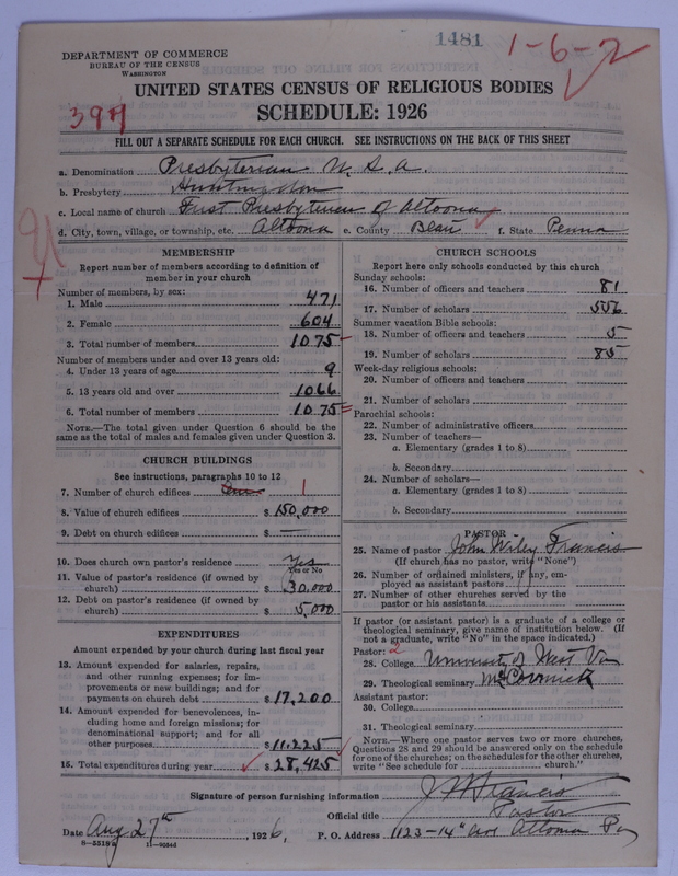 Scan of Presbyterian Church in the United States of America: 1481