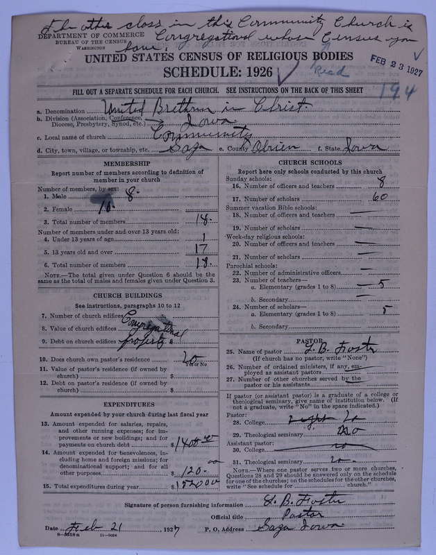 Scan of Federated Churches: