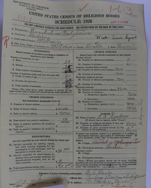 Scan of Cumberland Presbyterian Church: 350