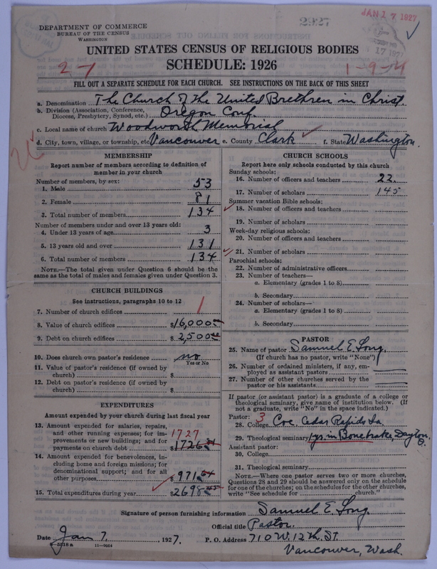 Scan of Church of the United Brethren in Christ: 2927