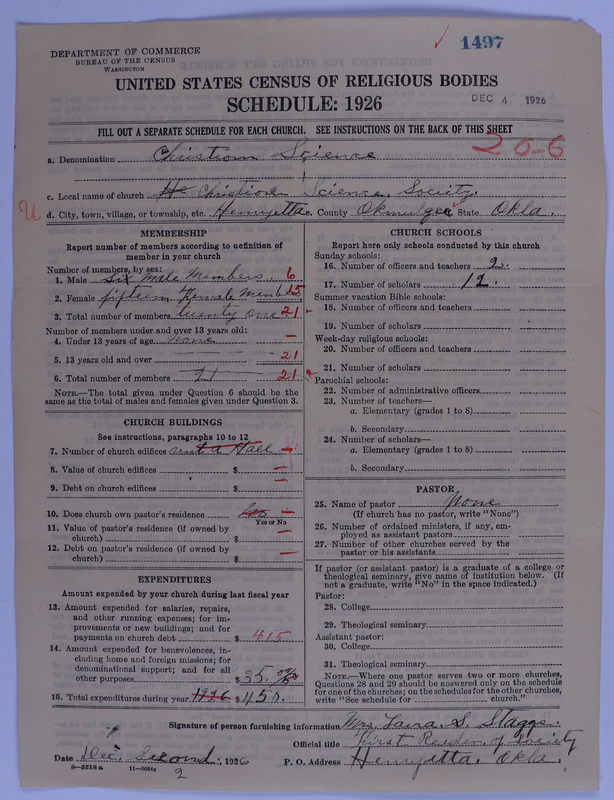 Scan of Church of Christ, Scientist: 1497