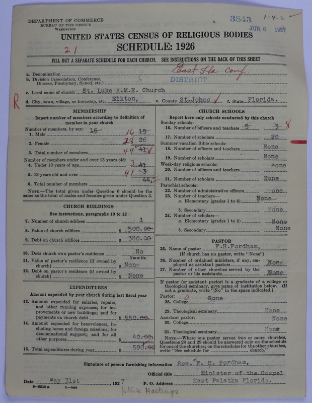 Scan of African Methodist Episcopal Church: 3843