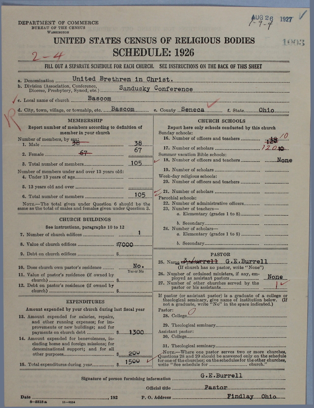Scan of Church of the United Brethren in Christ: 1003