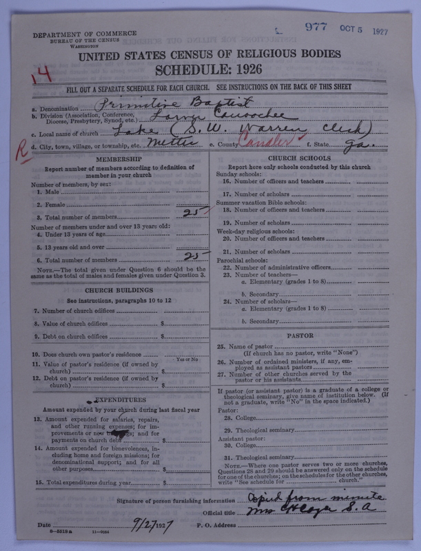 Scan of Primitive Baptists: 977