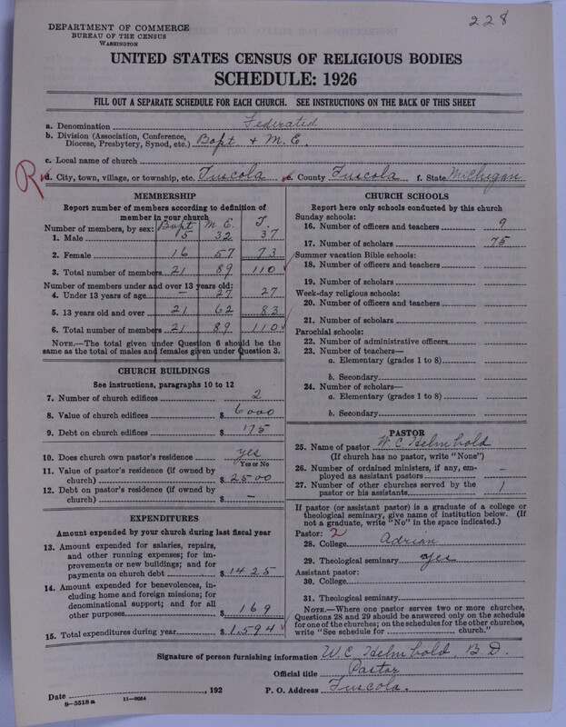 Scan of Federated Churches: 228