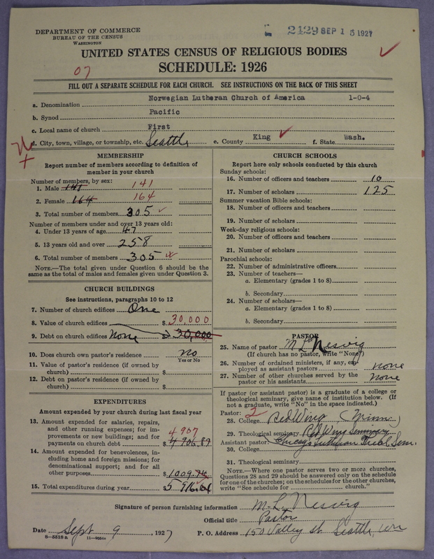 Scan of Norwegian Lutheran Church of America: 2430