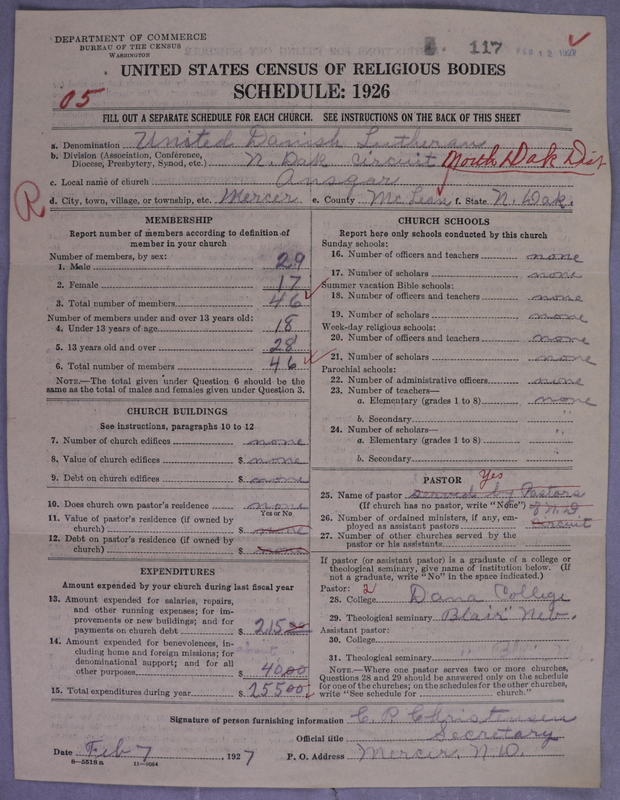 Scan of United Danish Evangelical Lutheran Church in America: 117