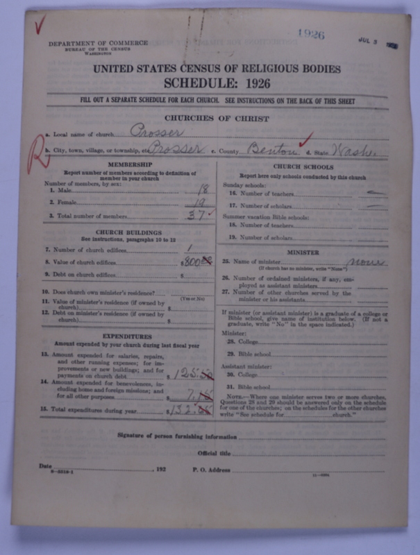 Scan of Churches of Christ: 1926