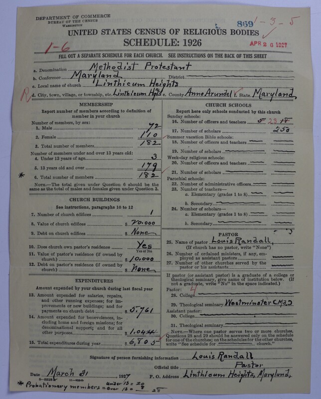 Scan of Methodist Protestant Church: 869