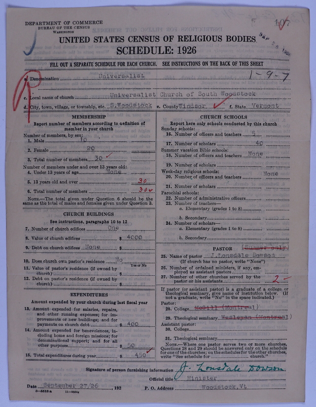 Scan of Universalist Church: 107